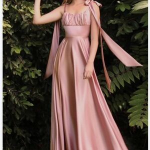 Satin Gown Desert Rose